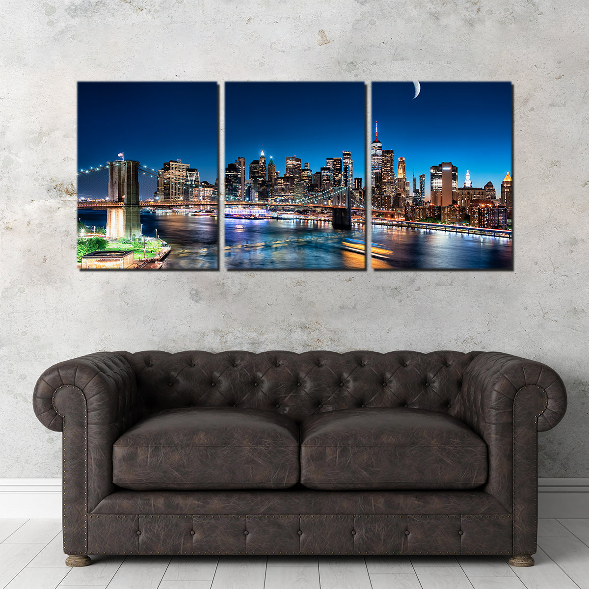 Moonrise In New York Wall Art