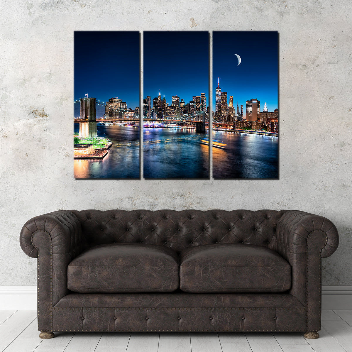 Moonrise In New York Wall Art