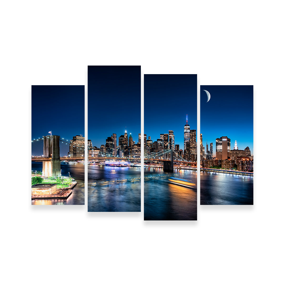 Moonrise In New York Wall Art