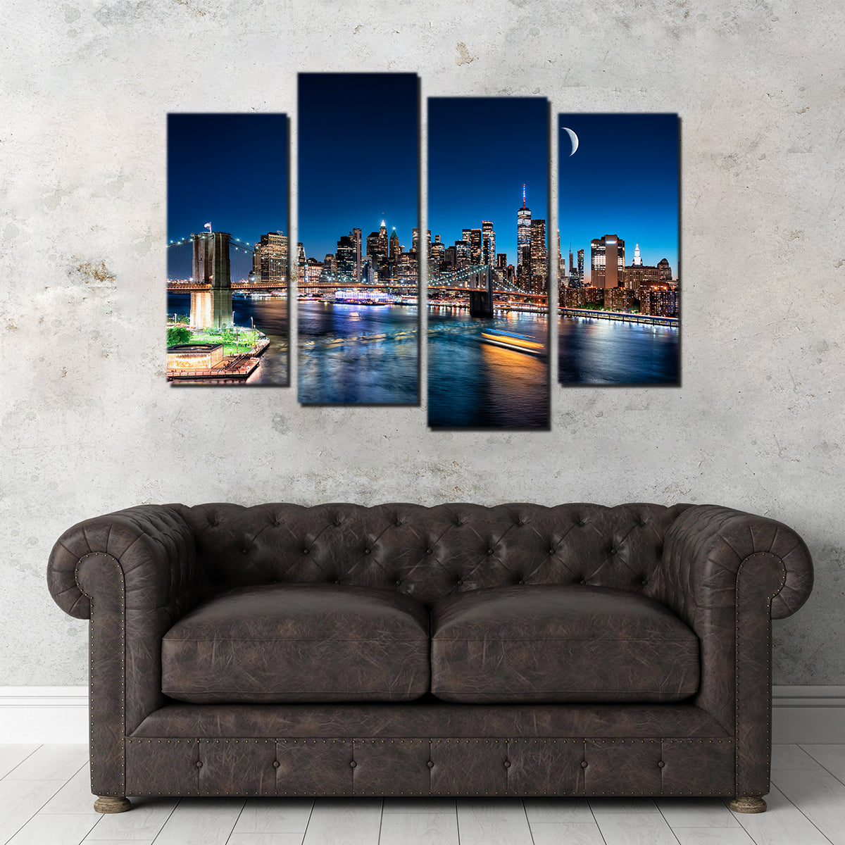 Moonrise In New York Wall Art