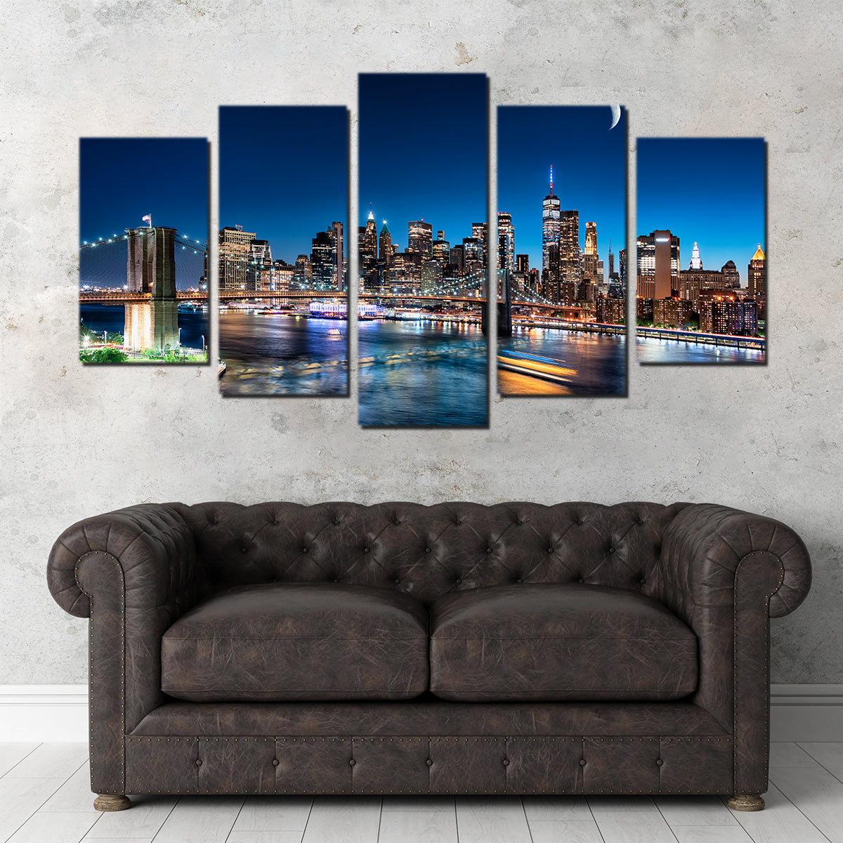 Moonrise In New York Wall Art