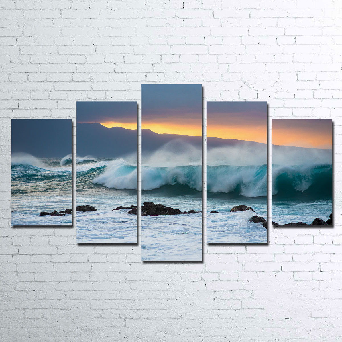 Mountains and Waves Wall Art