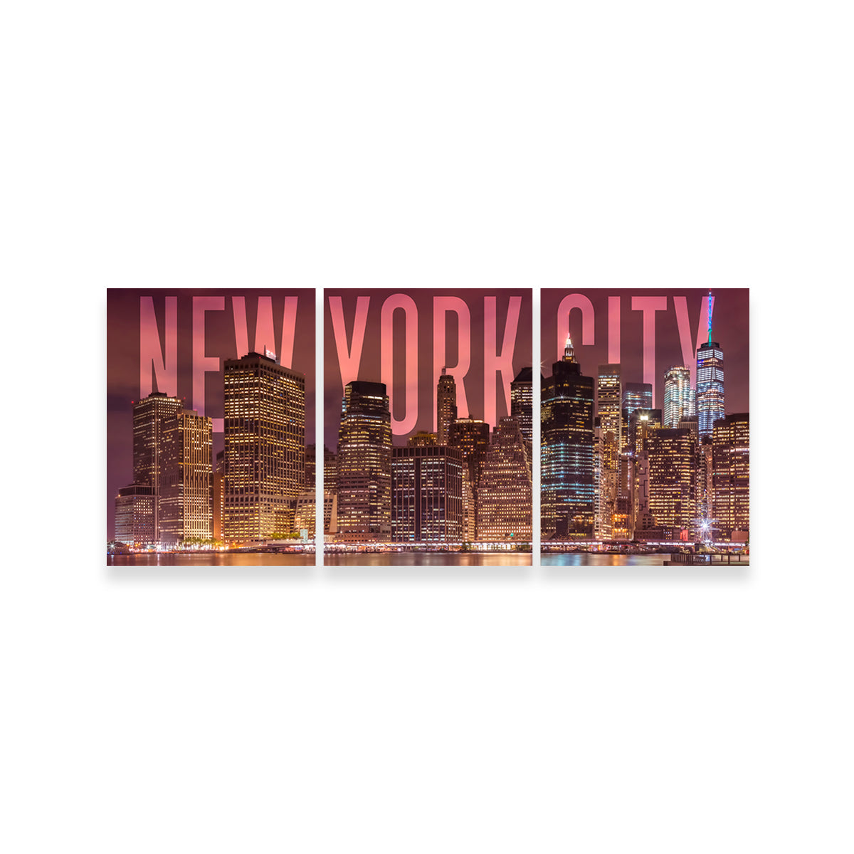 NYC Letters - Night Wall Art