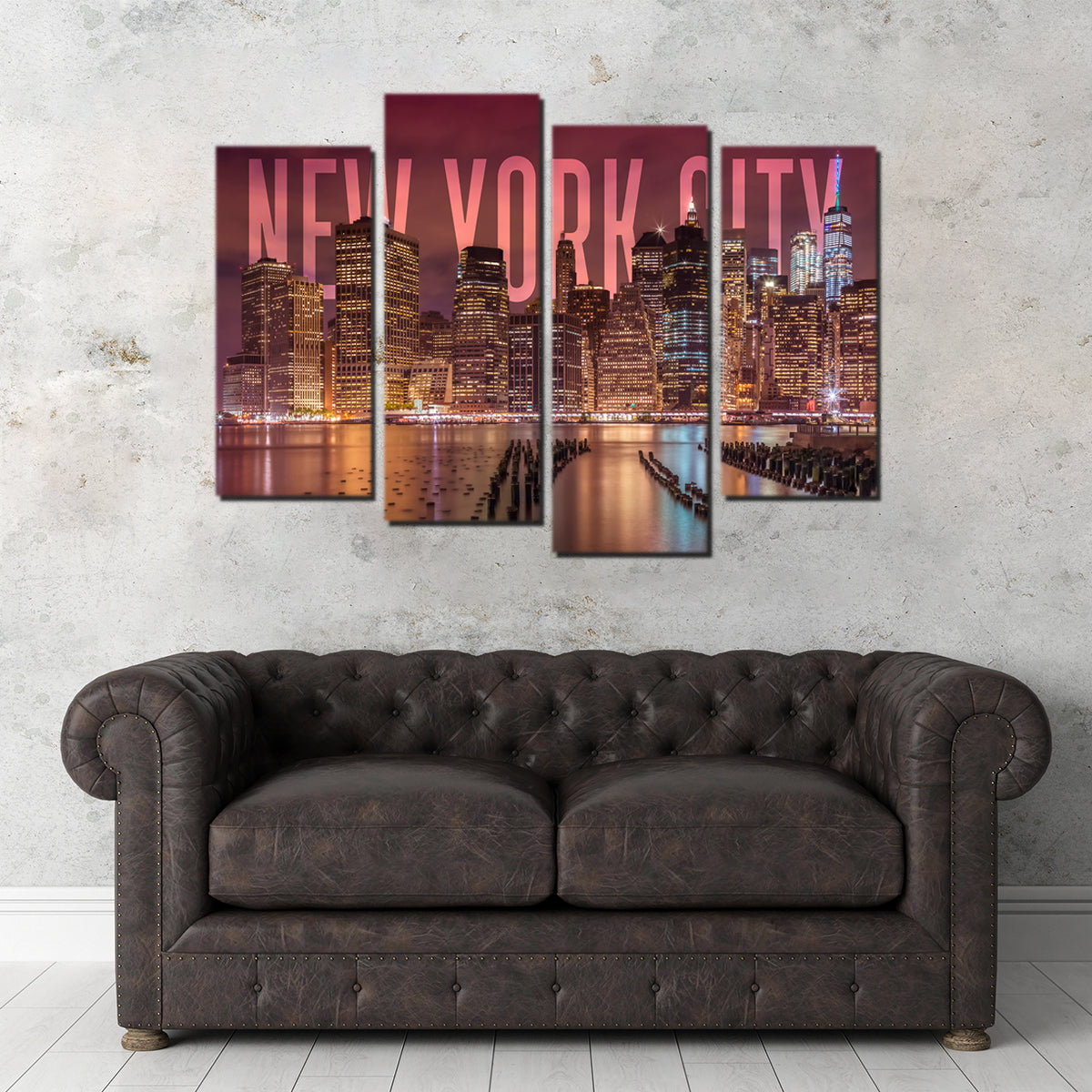 NYC Letters - Night Wall Art