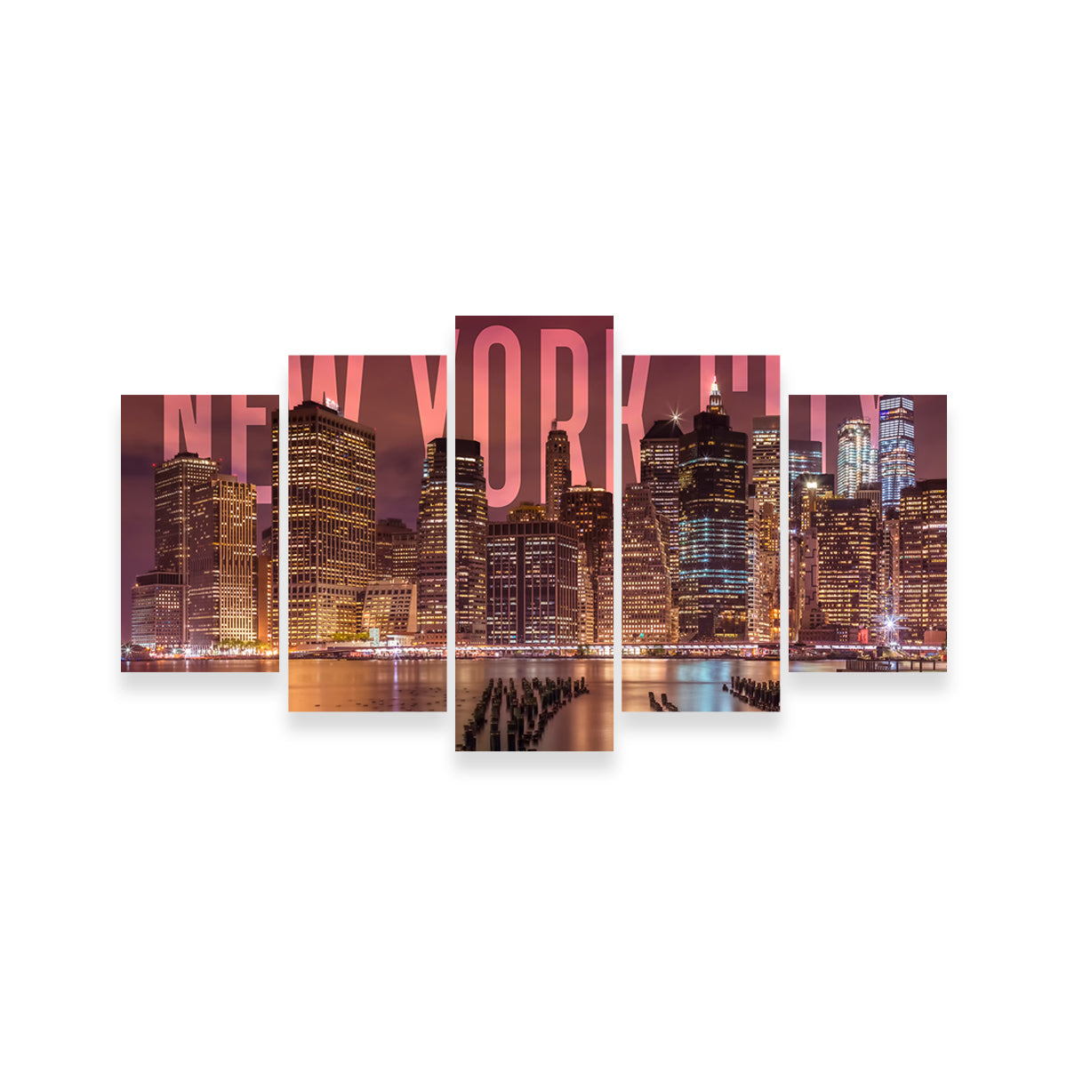 NYC Letters - Night Wall Art