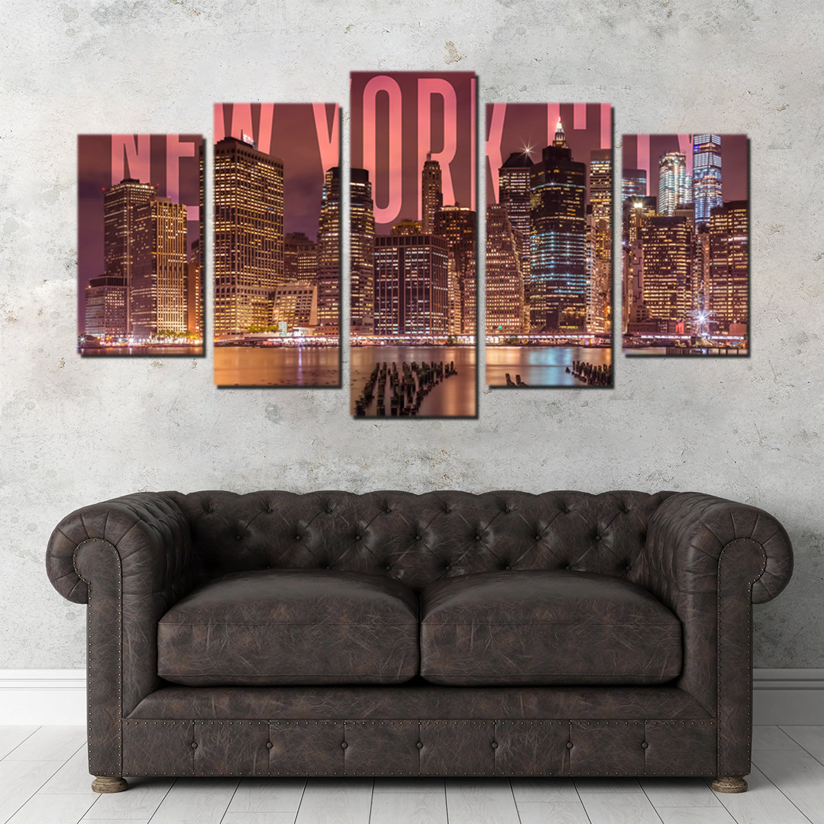 NYC Letters - Night Wall Art