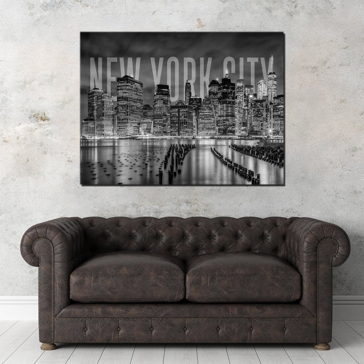 NYC Letters - Black & White Wall Art