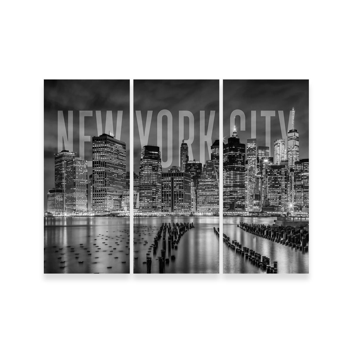 NYC Letters - Black & White Wall Art