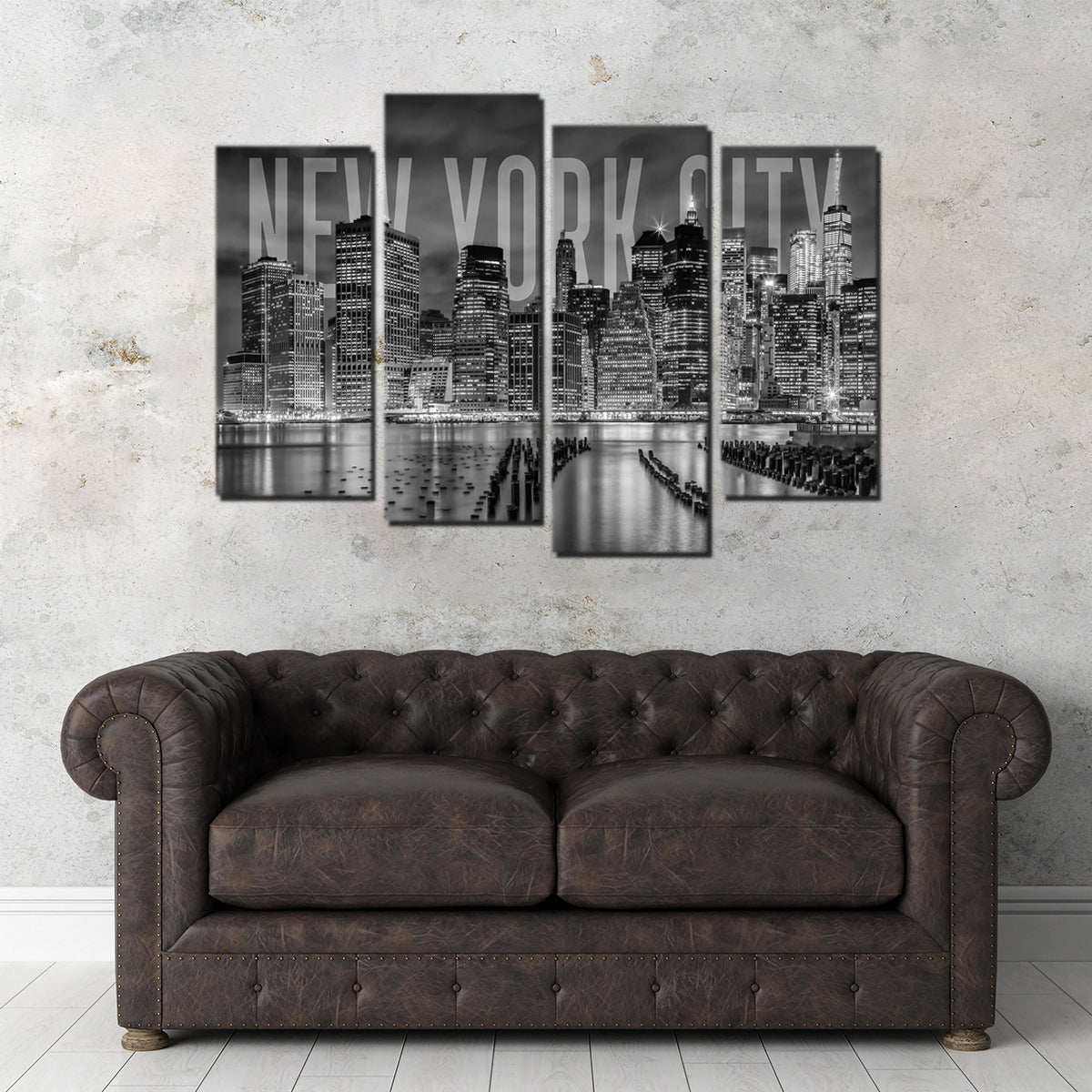 NYC Letters - Black & White Wall Art