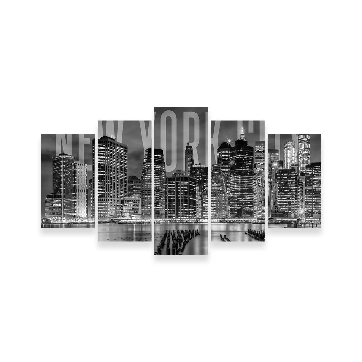 NYC Letters - Black & White Wall Art