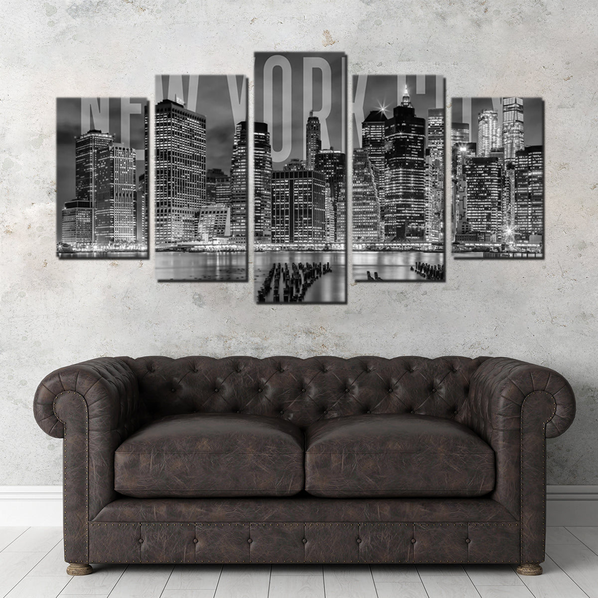 NYC Letters - Black & White Wall Art