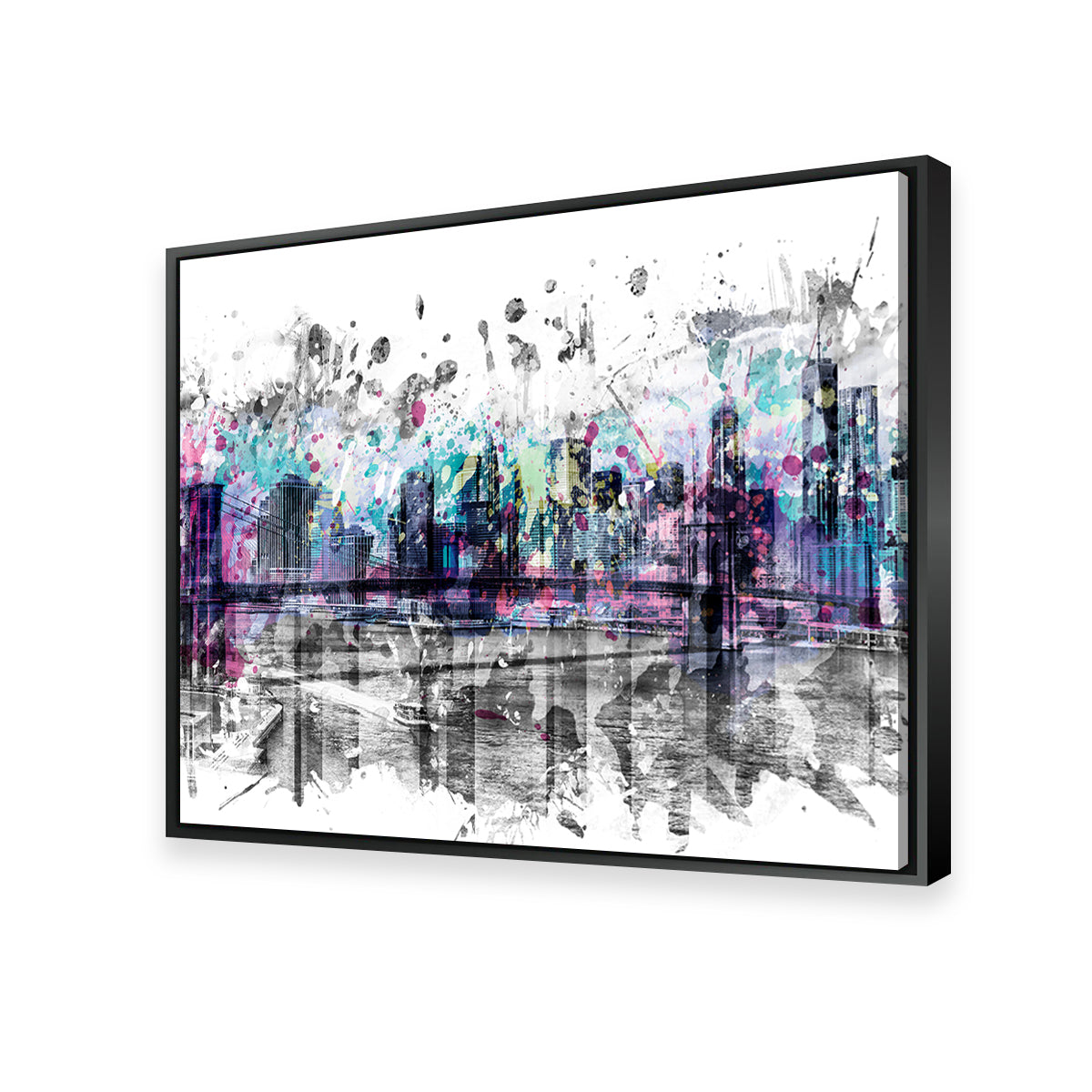 NYC Skyline Splashes Wall Art