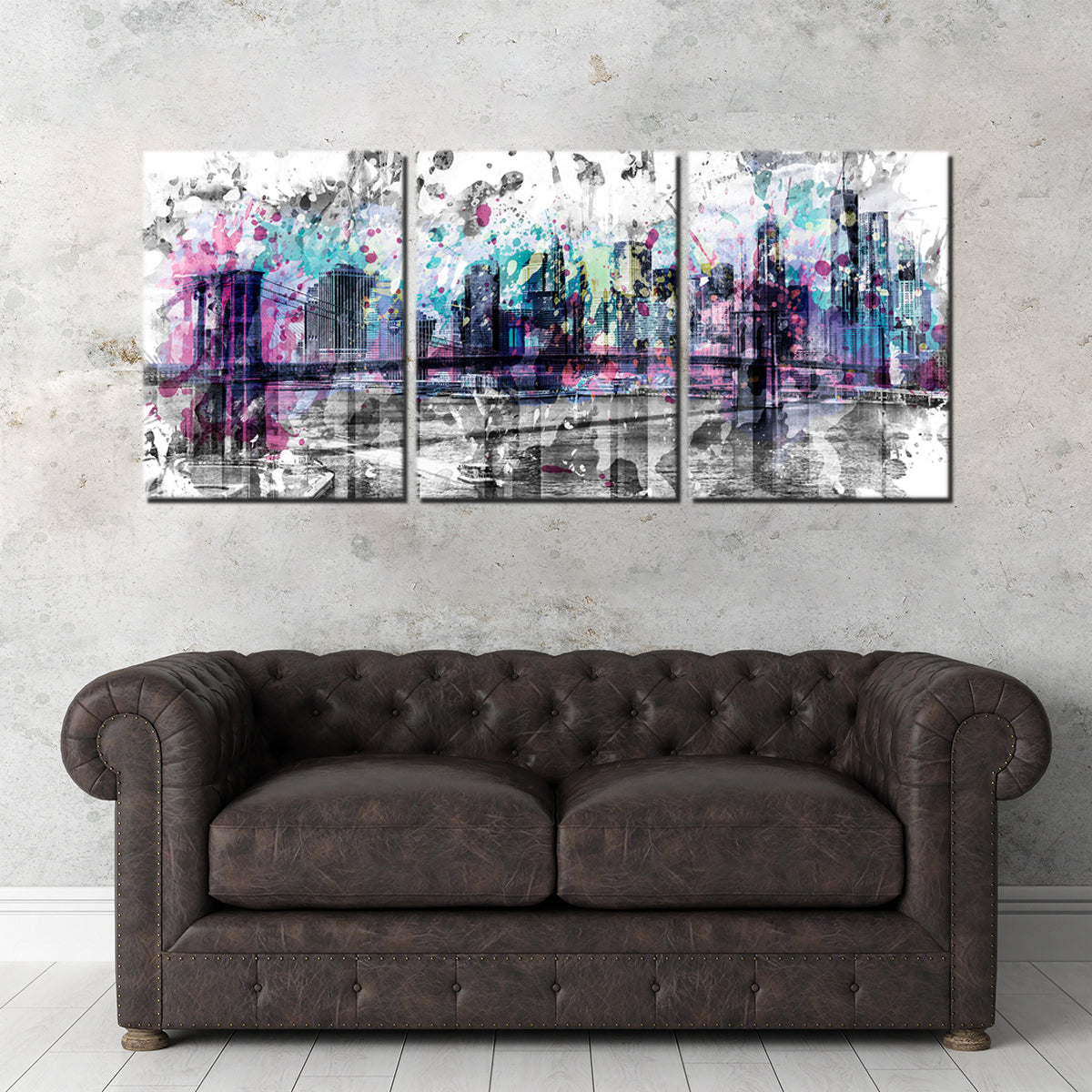 NYC Skyline Splashes Wall Art