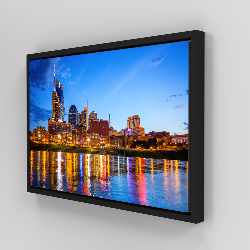 Nashville Skyline Cumberland River Wall Art