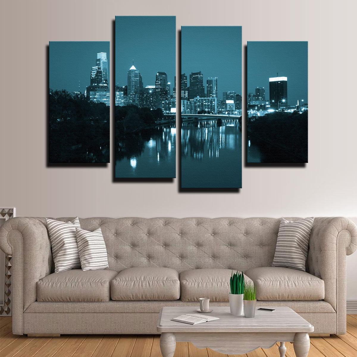 Night View Philadelphia Wall Art