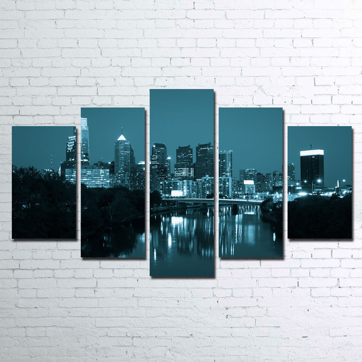 Night View Philadelphia Wall Art