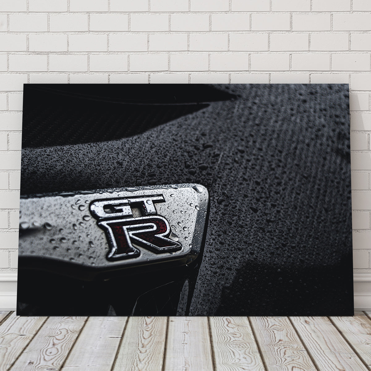 Nissan GTR Rain Drops Wall Art