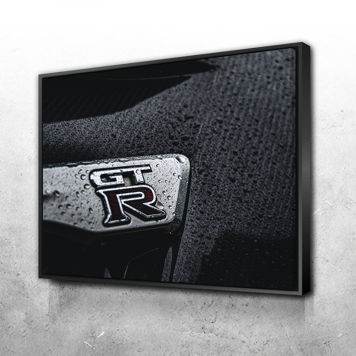 Nissan GTR Rain Drops Wall Art
