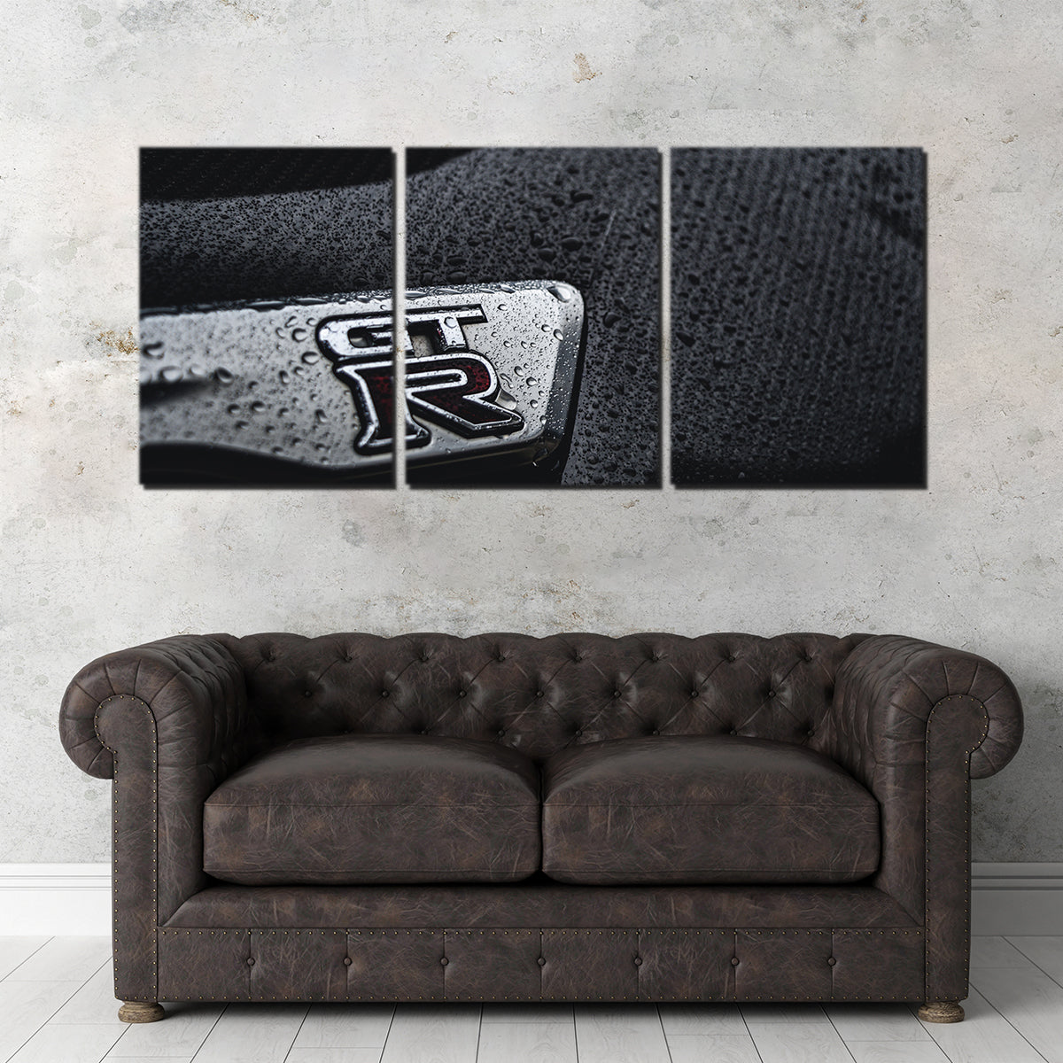 Nissan GTR Rain Drops Wall Art