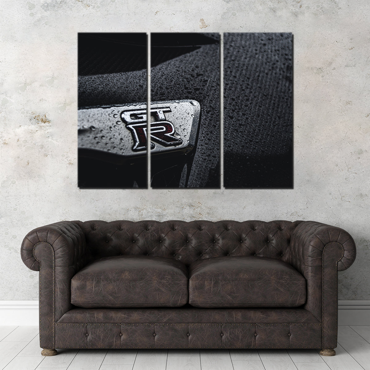 Nissan GTR Rain Drops Wall Art
