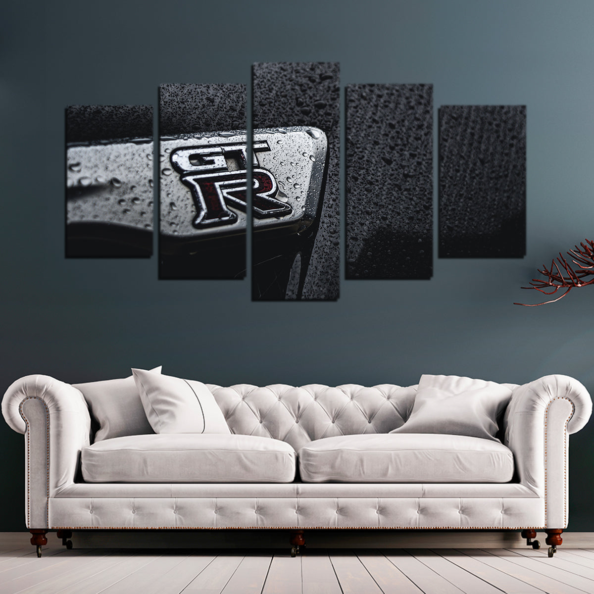 Nissan GTR Rain Drops Wall Art