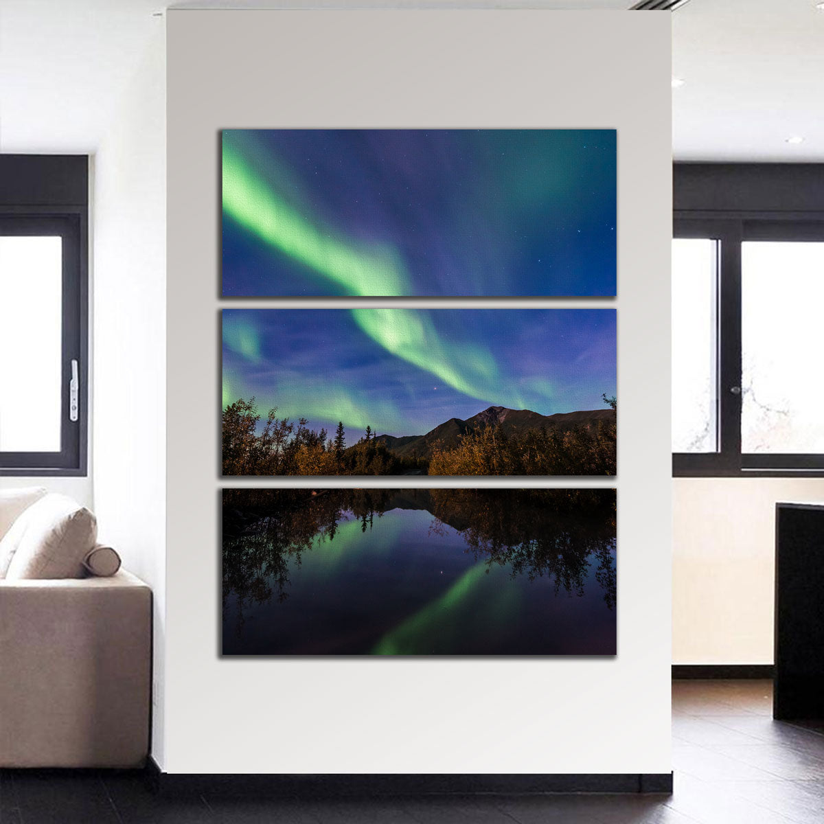 Northern Lights Reflection Wall Art