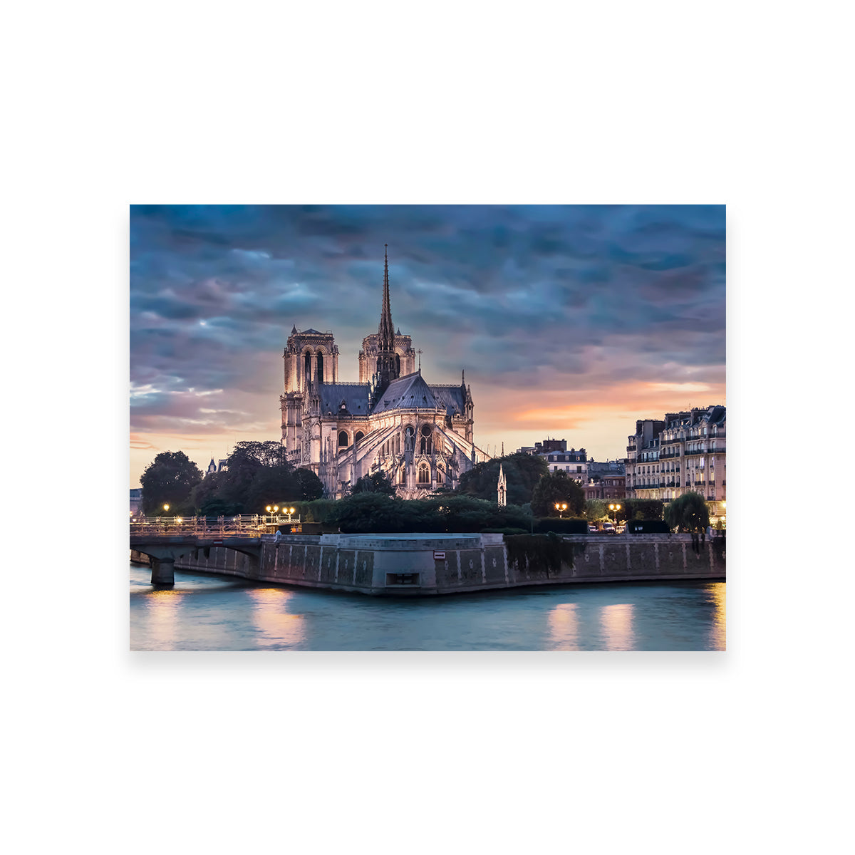 Notre Dame Sunset Wall Art