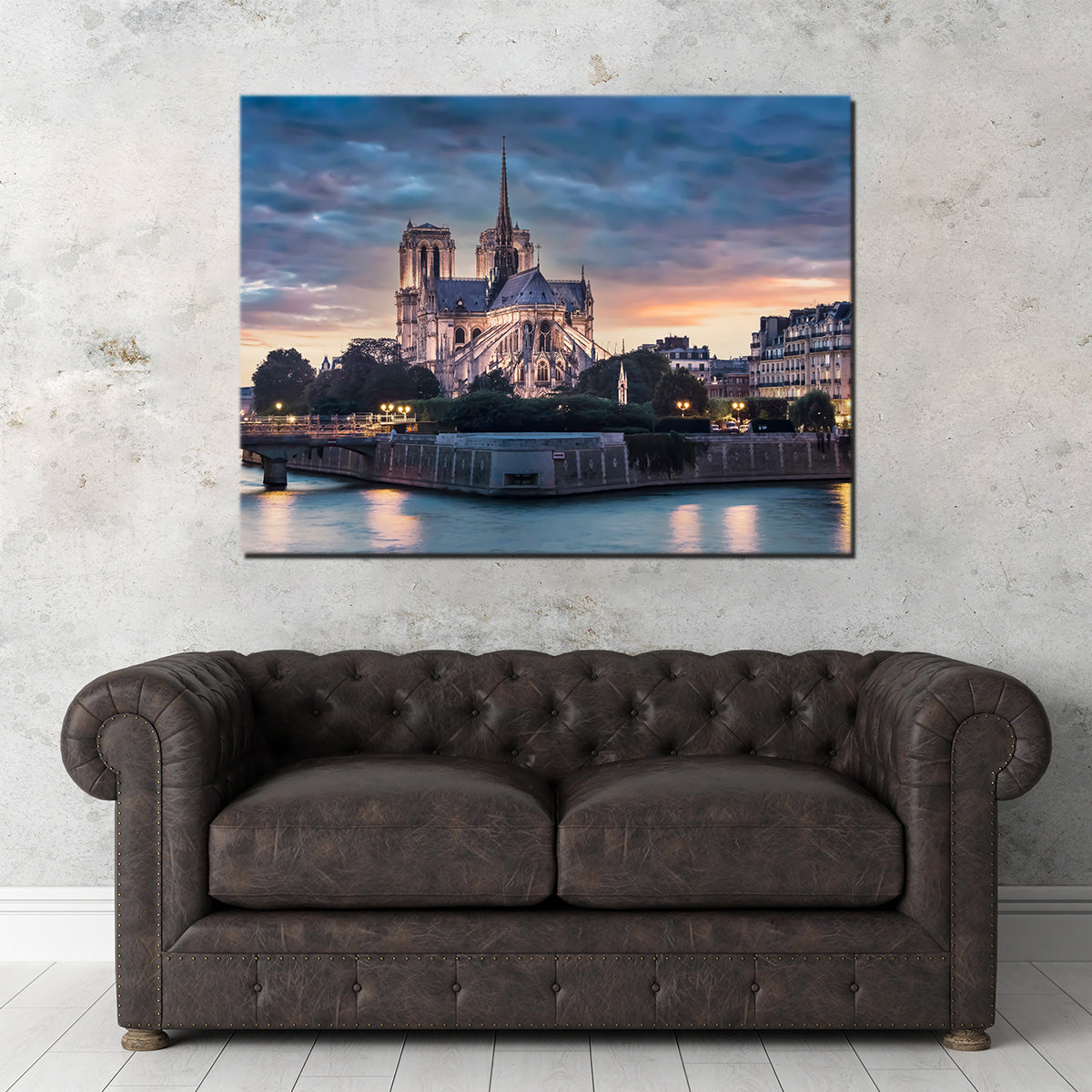 Notre Dame Sunset Wall Art