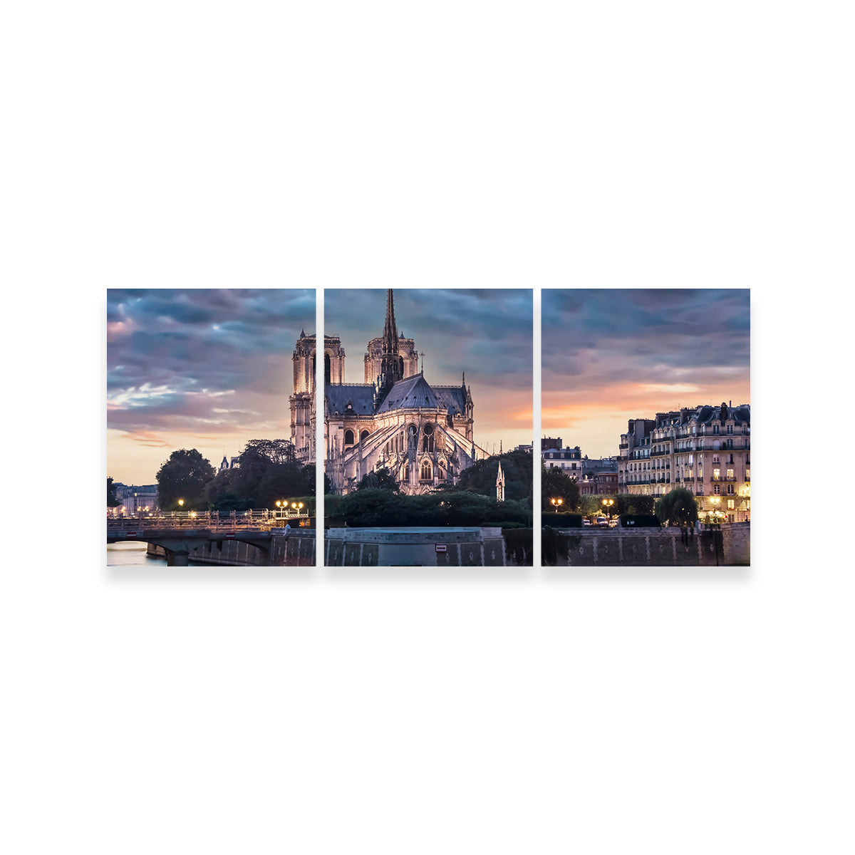Notre Dame Sunset Wall Art