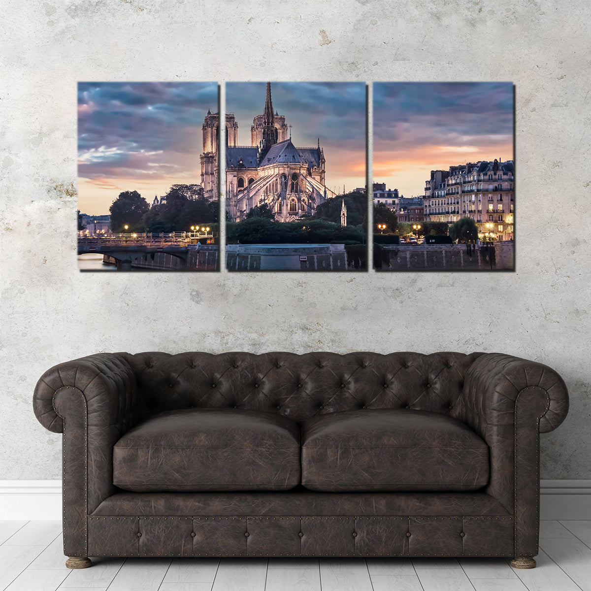 Notre Dame Sunset Wall Art