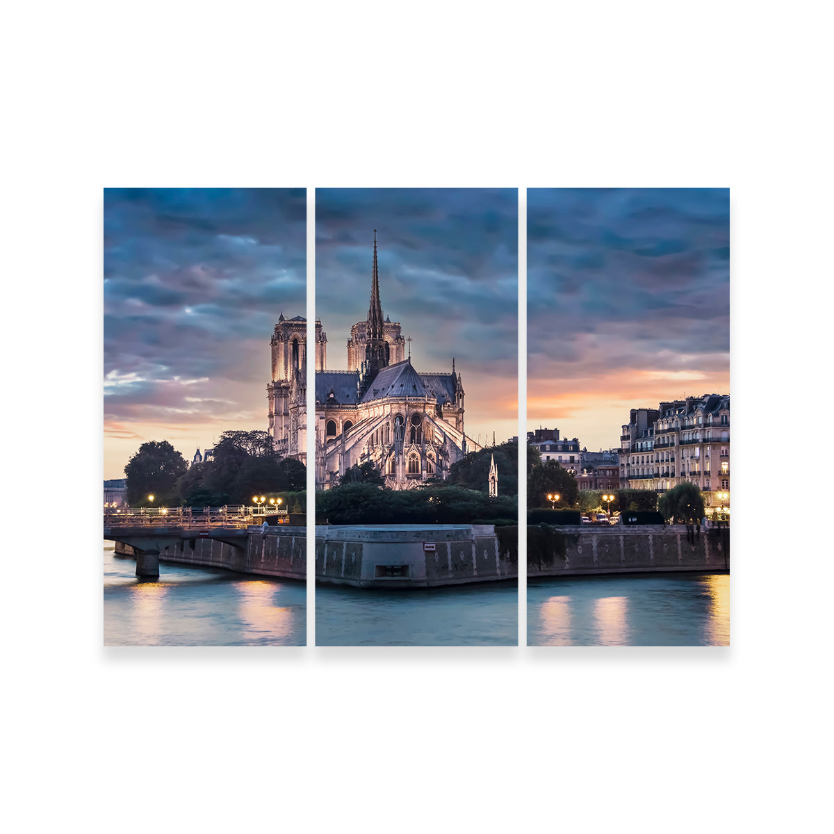 Notre Dame Sunset Wall Art