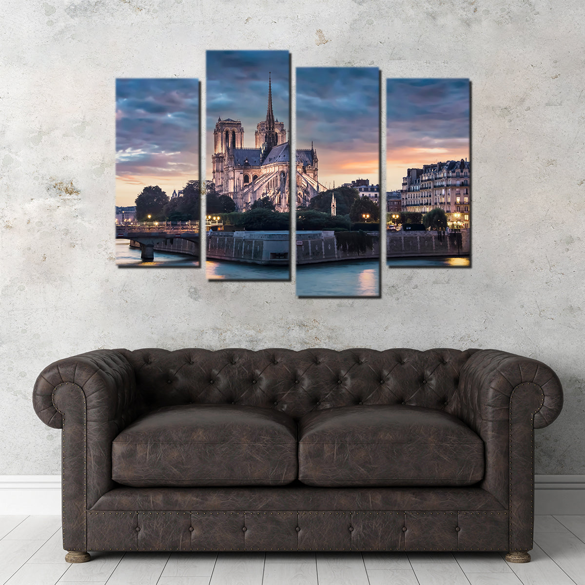 Notre Dame Sunset Wall Art