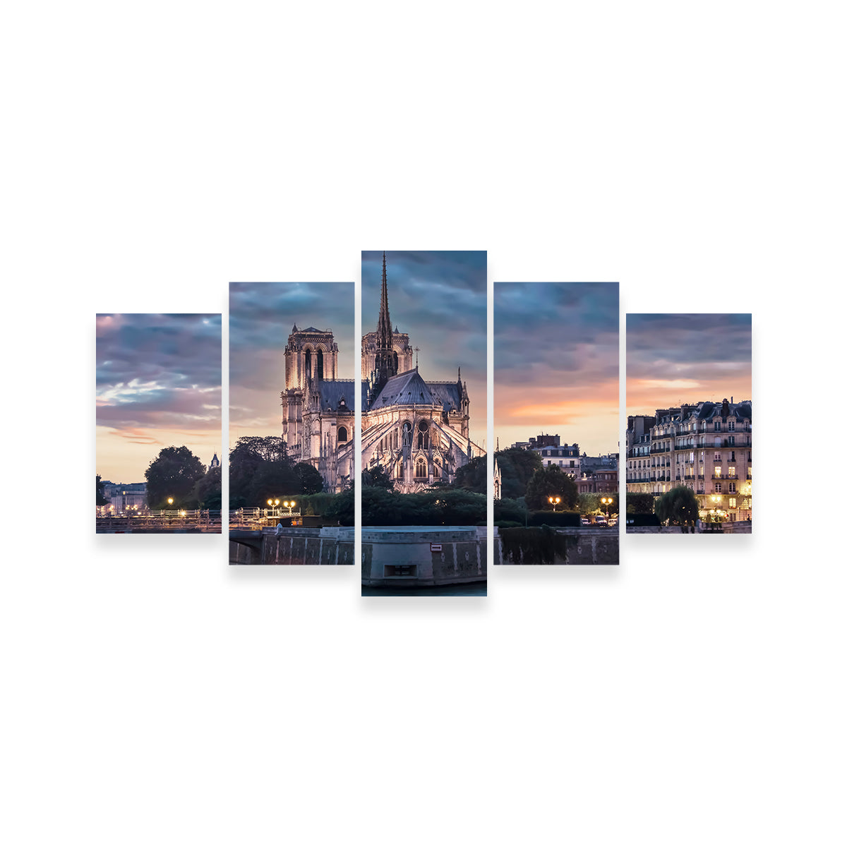 Notre Dame Sunset Wall Art