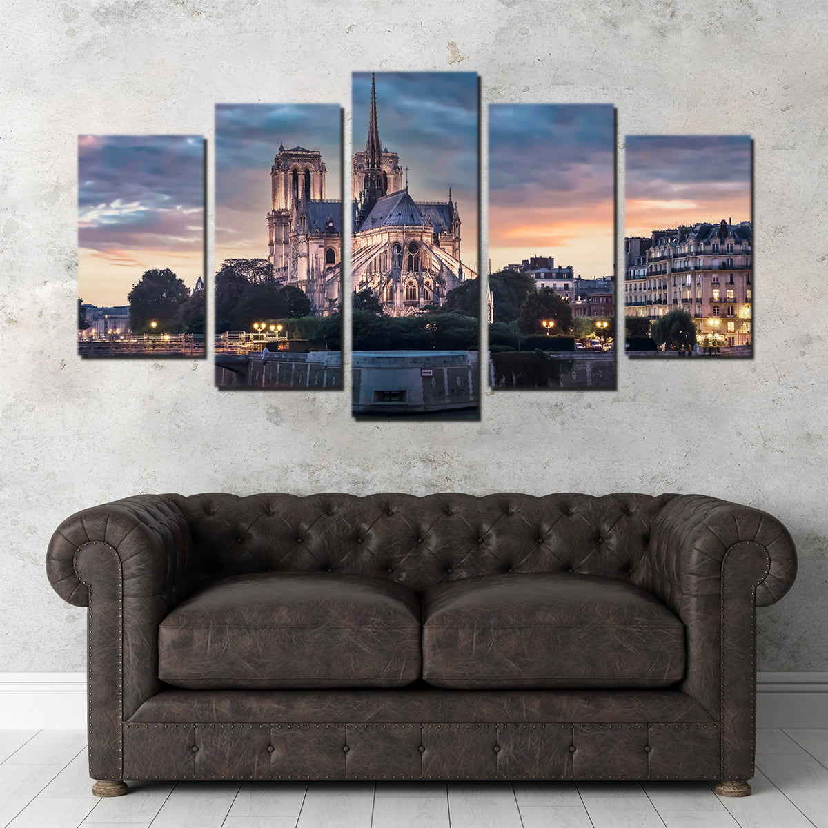 Notre Dame Sunset Wall Art