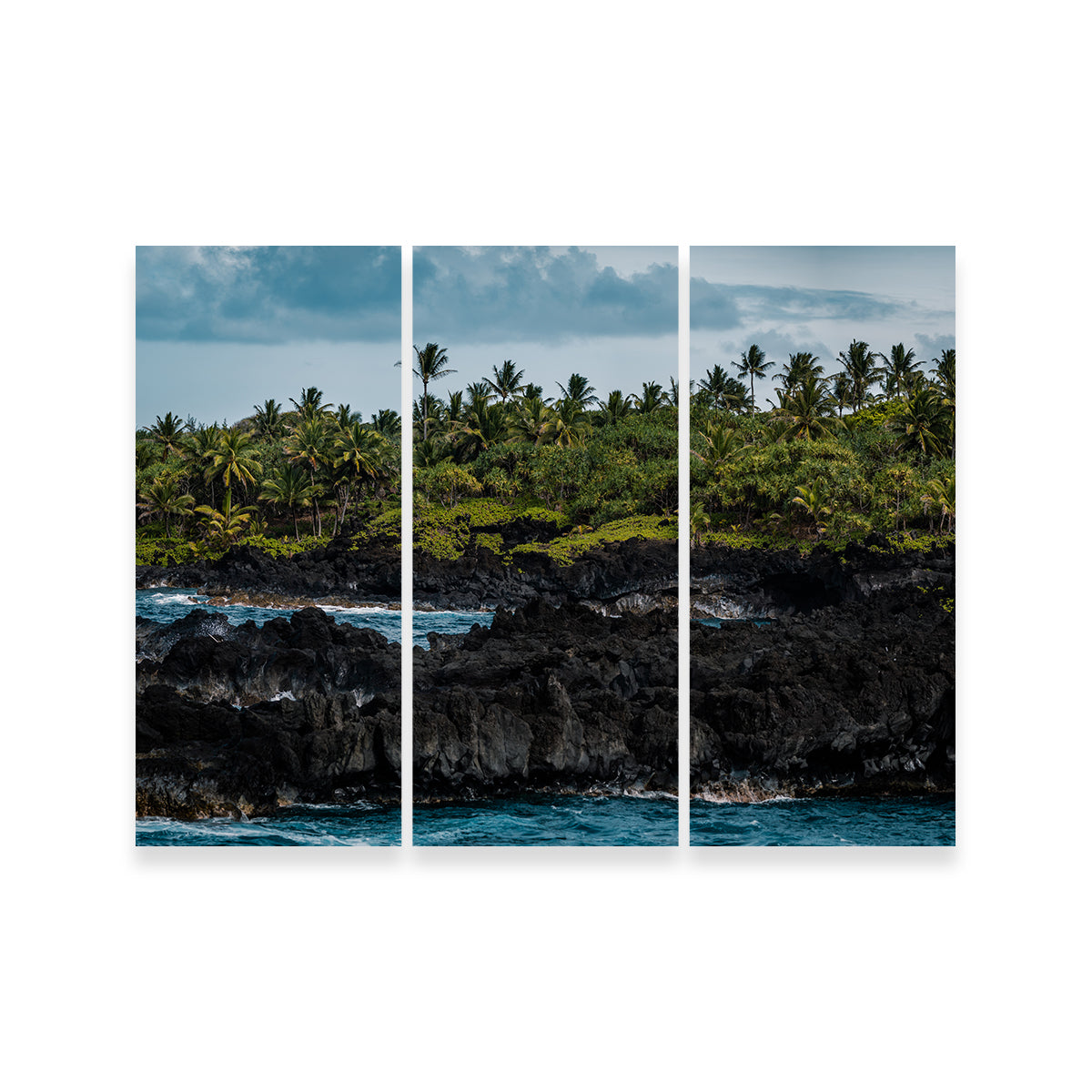 Ocean and Lava Rock Wall Art