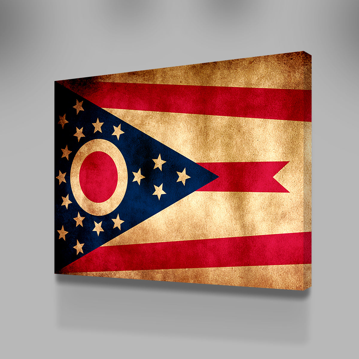 Ohio State Flag Grunge Wall Art