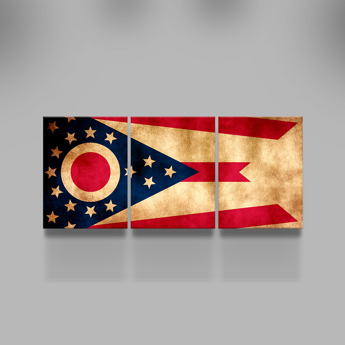 Ohio State Flag Grunge Wall Art