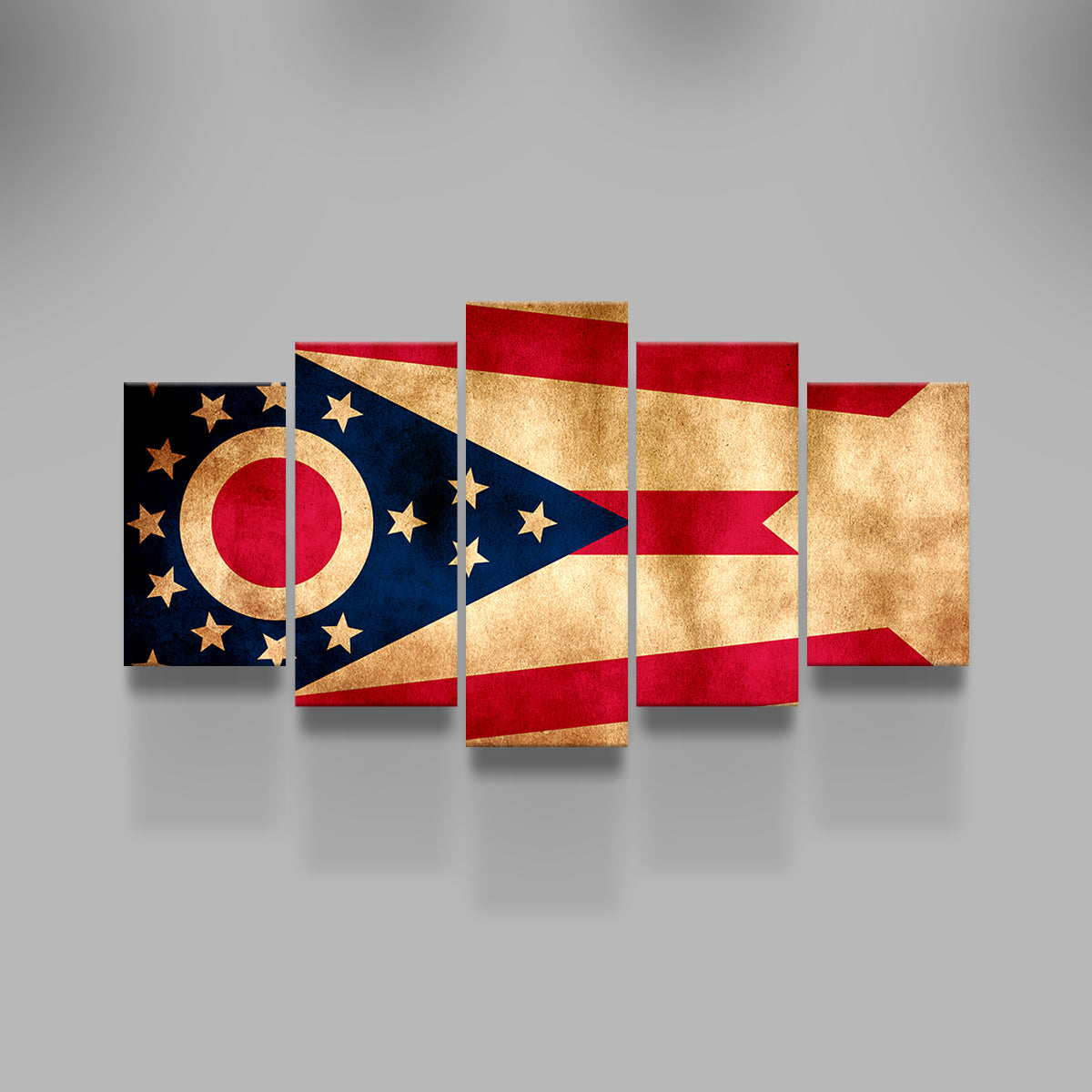 Ohio State Flag Grunge