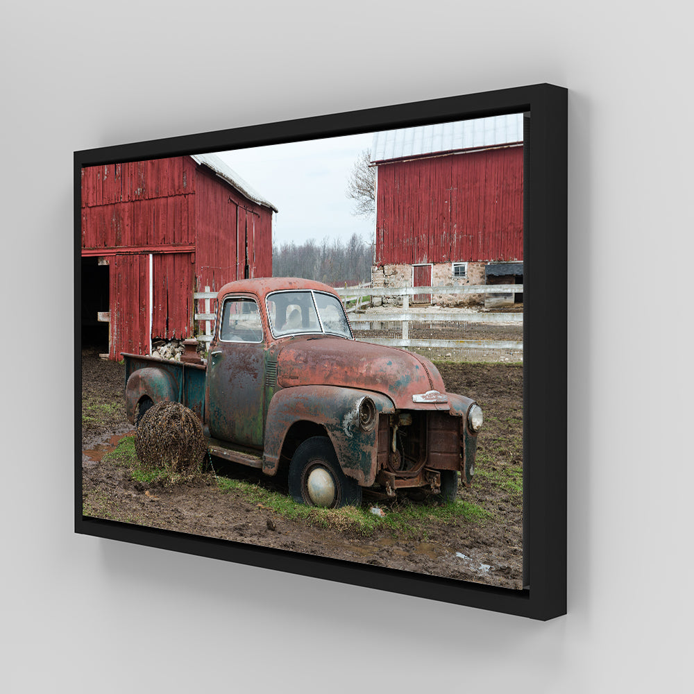 Old Wisconsin Dairy Farm Truck Wall Art