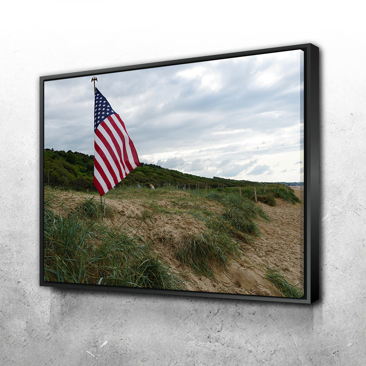 Flag On Omaha Beach Wall Art