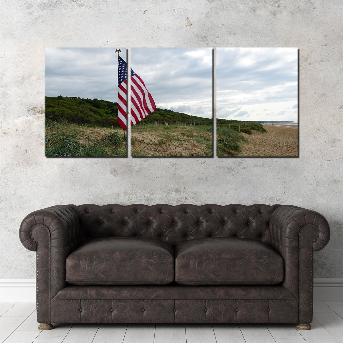 Flag On Omaha Beach Wall Art