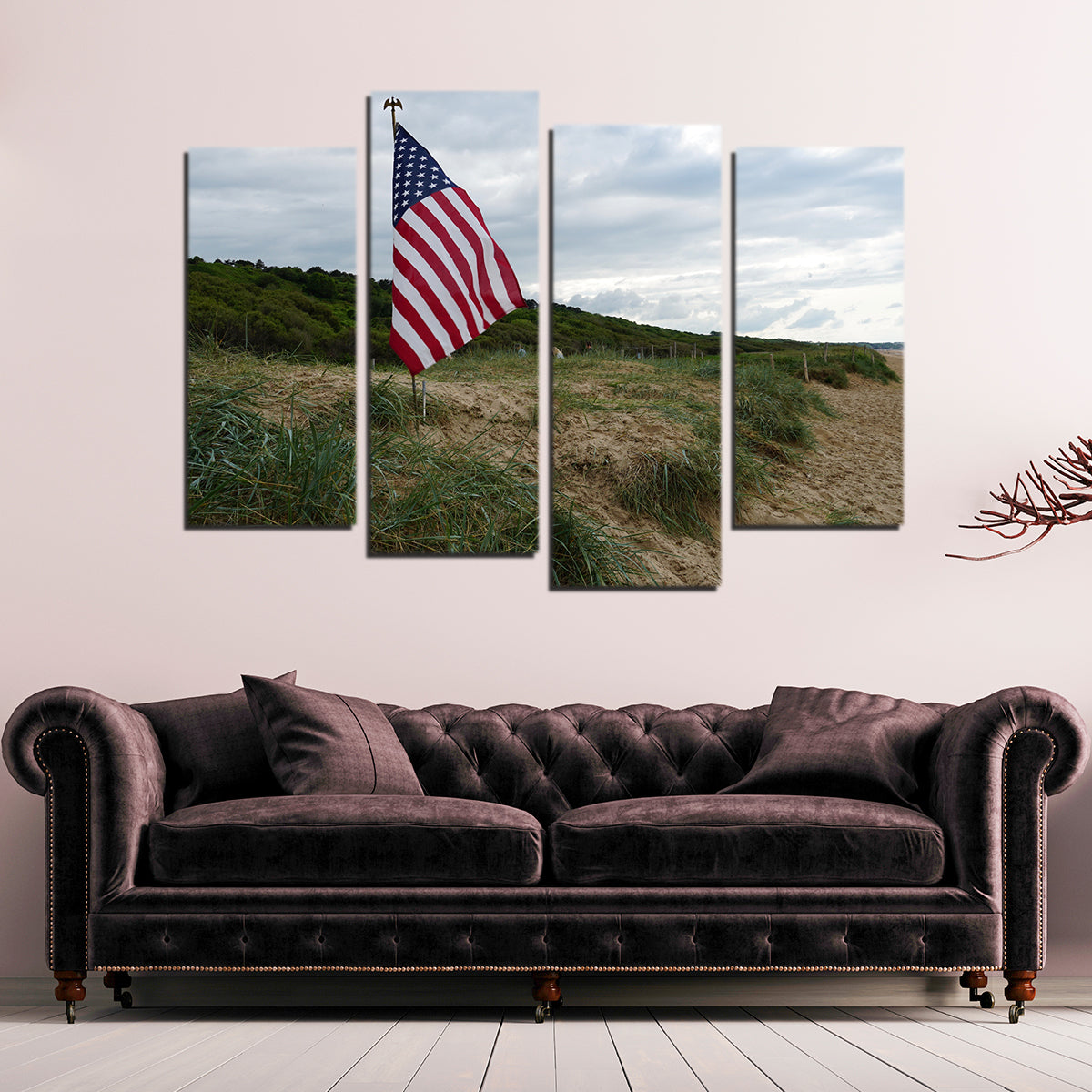 Flag On Omaha Beach Wall Art