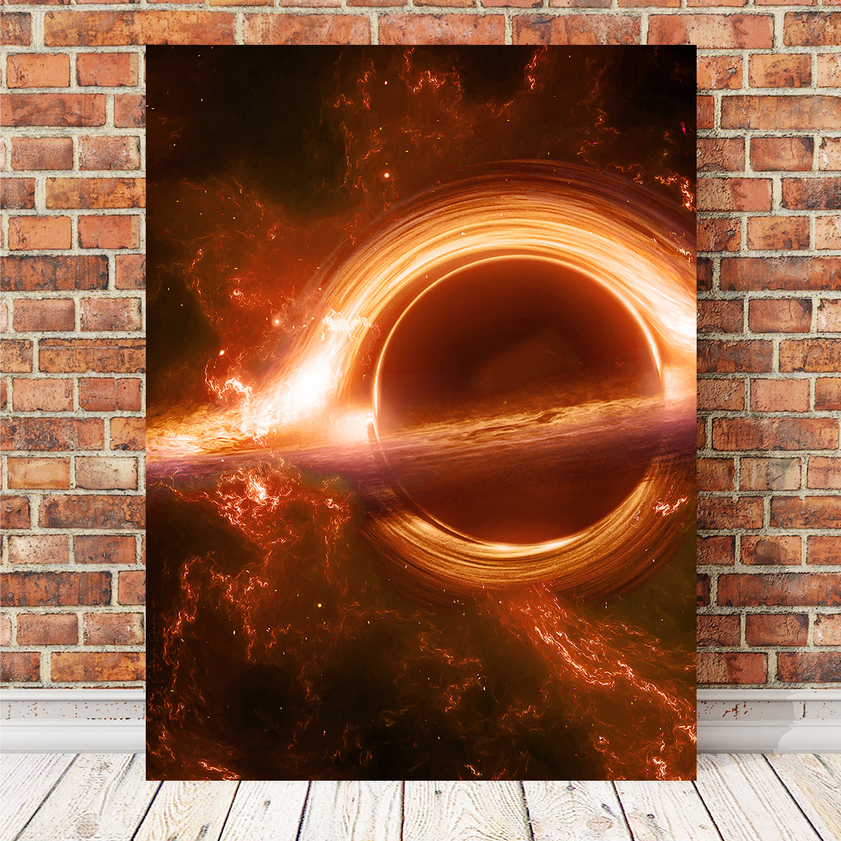 Orange Black Hole Wall Art