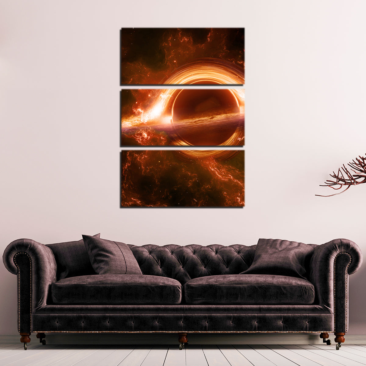Orange Black Hole Wall Art