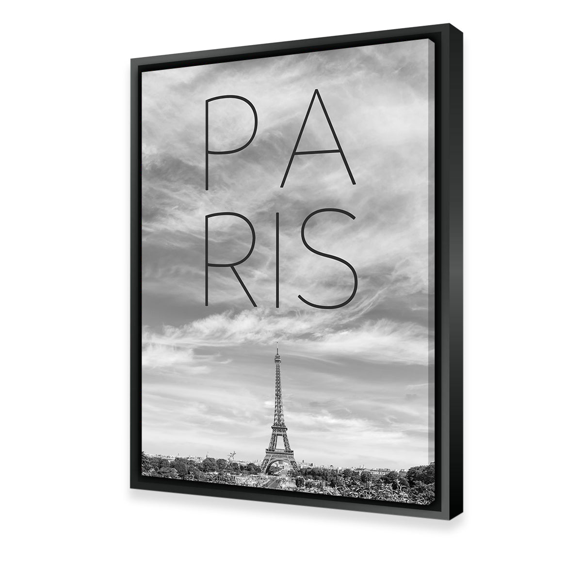 Paris Eiffel Tower Text Wall Art