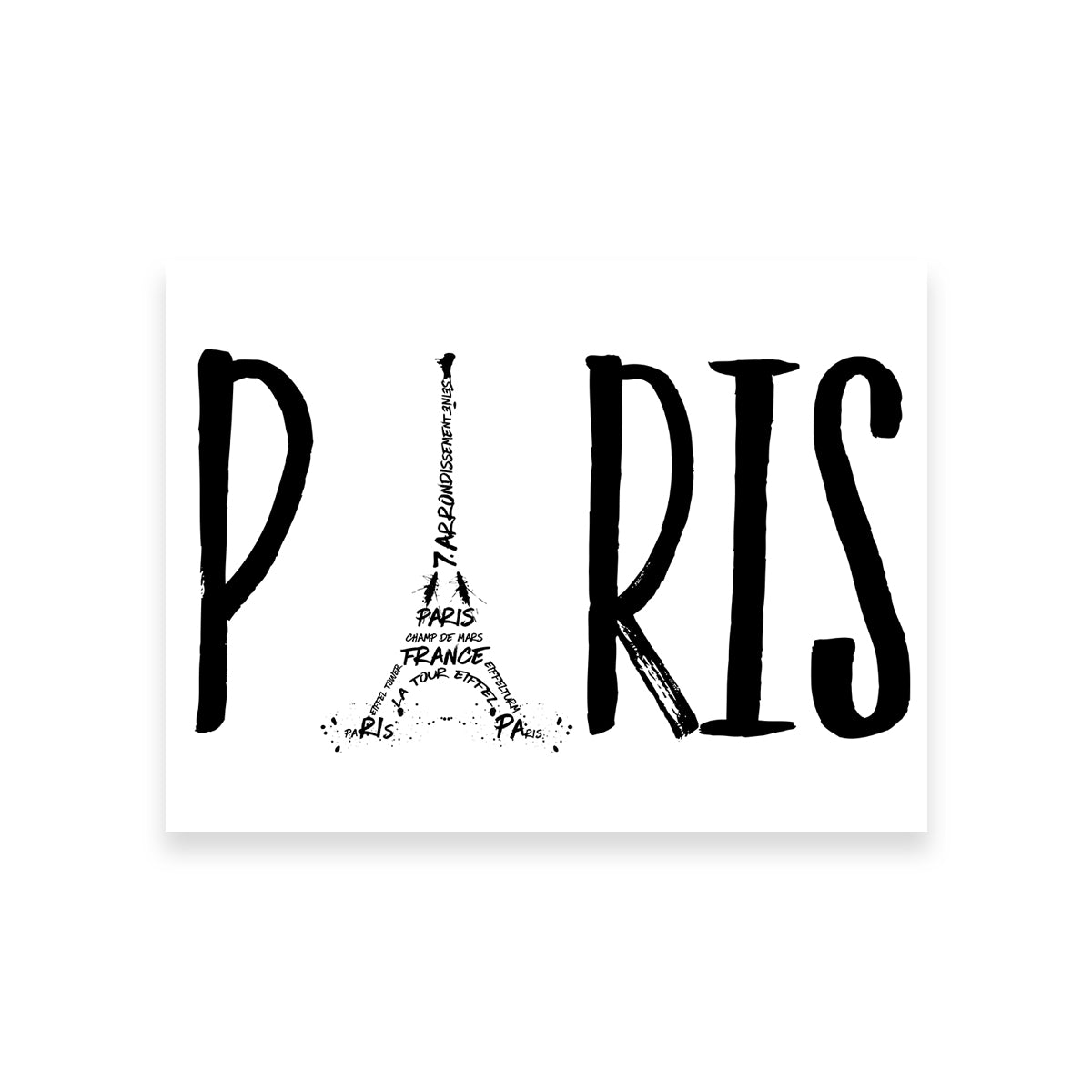 PARIS Typography Wall Art