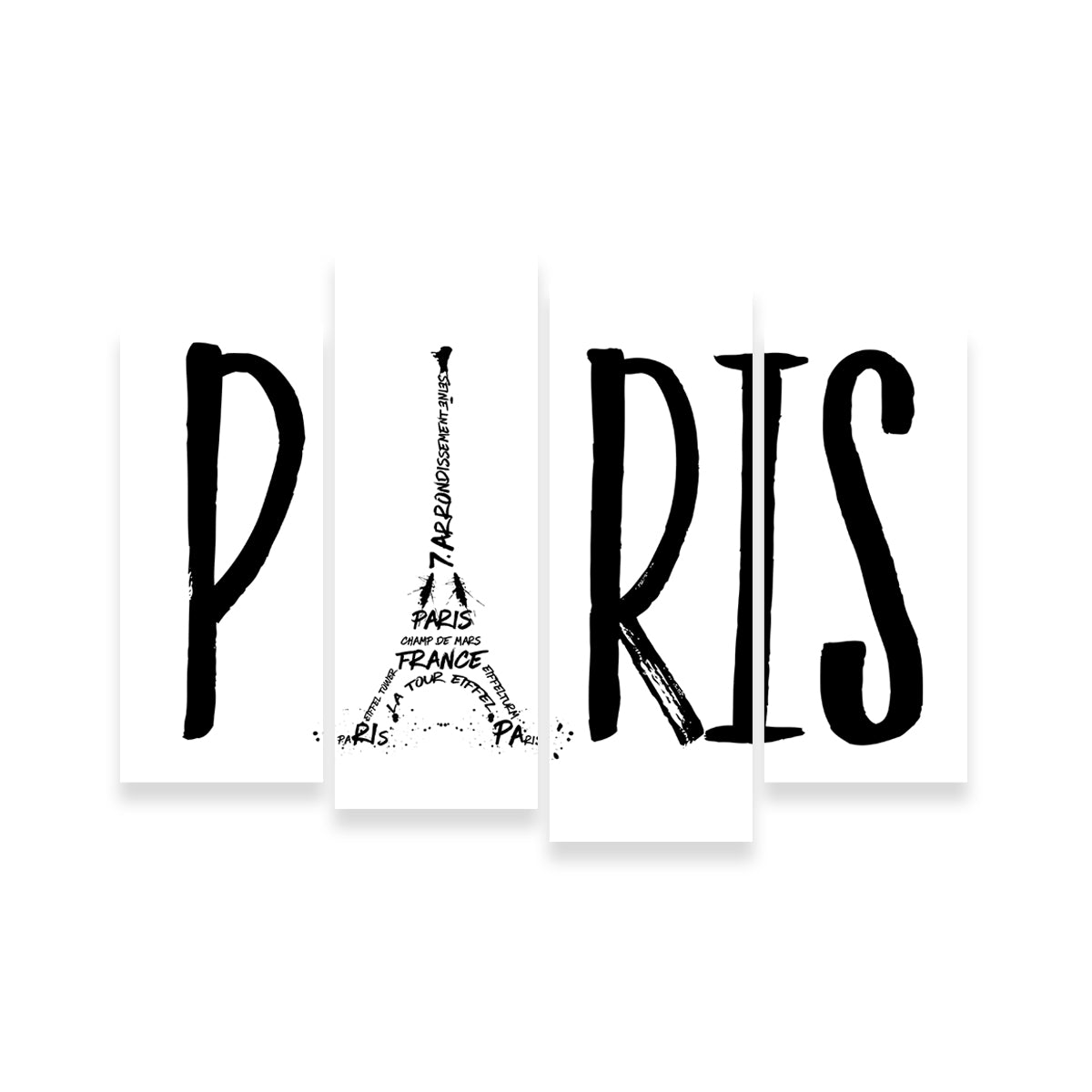 PARIS Typography Wall Art