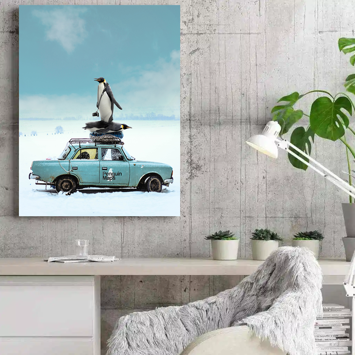 Penguin Maps Wall Art