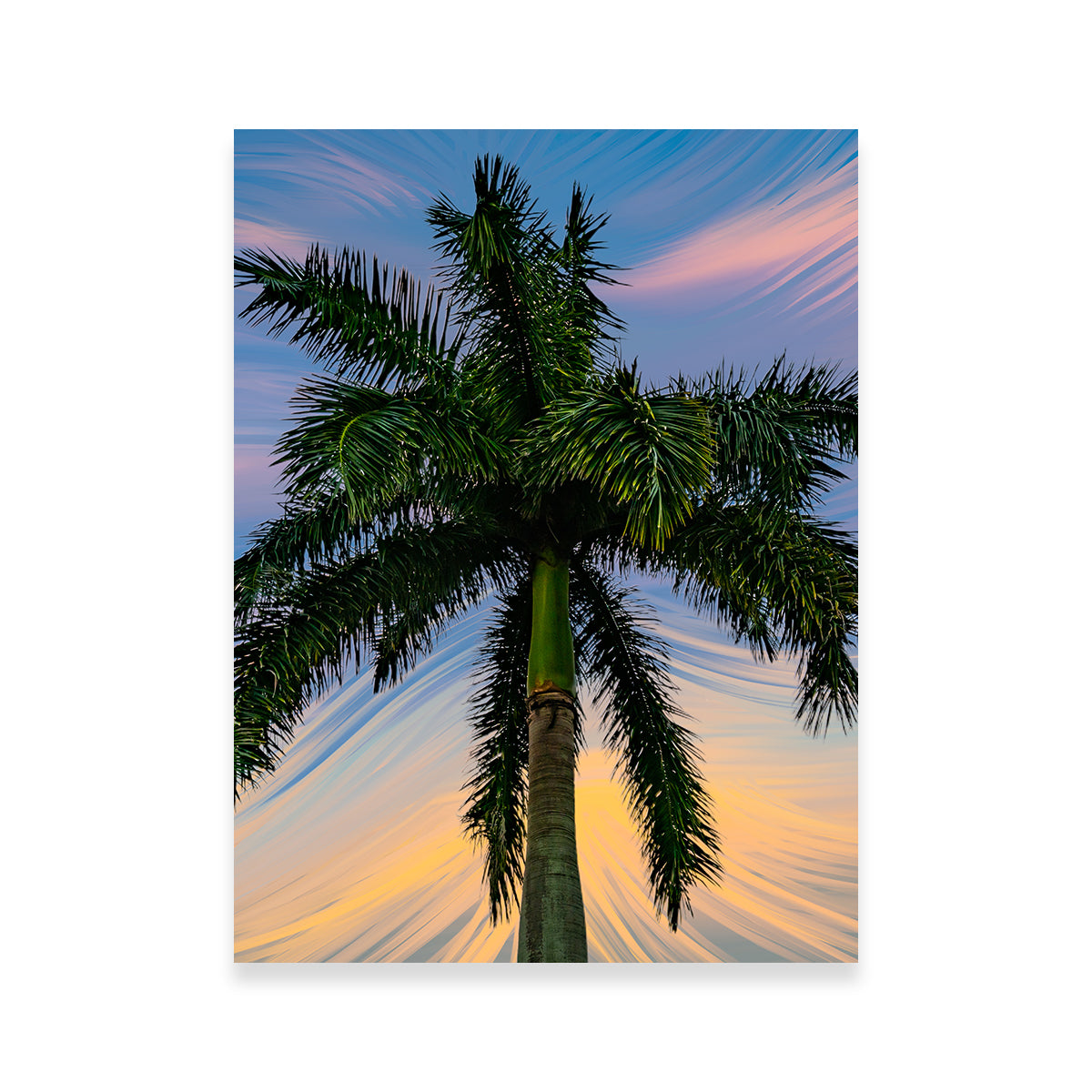 Painted Palm Tree Wall Art