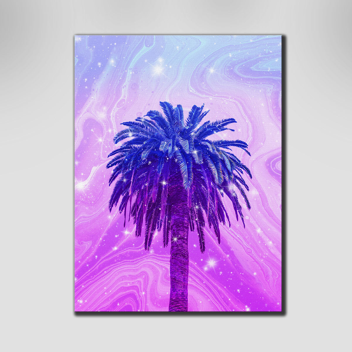 Purple Palm Tree Wall Art